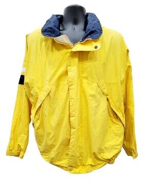 Vintage Nautica 90s Yellow Windbreaker Jacket Size: Large